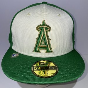 New Era 2024 St. Patrick's LA Angels 59Fifty Green Fitted Cap Size 7 7/8