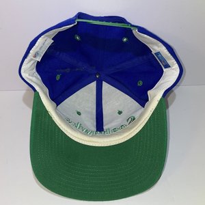 The Game Vintage Seahawks Snapback Cap Blue & Green Spell-Out