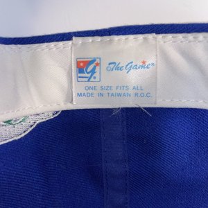 The Game Vintage Seahawks Snapback Cap Blue & Green Spell-Out