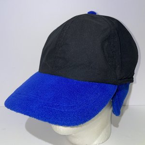 Headmaster Fleece Blue & Black Vintage Trapper Baseball Cap Water Resistant