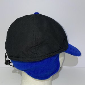 Headmaster Fleece Blue & Black Vintage Trapper Baseball Cap Water Resistant