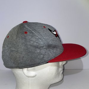 Mitchell & Ness Quilted Wool Chicago Bulls Gray Baseball Cap Size 7 3/4