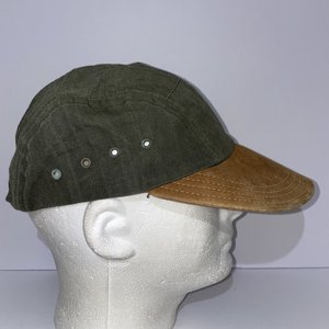 The Nature Company Vintage Outdoor Cap Olive Green Breathable Flex-Fit USA