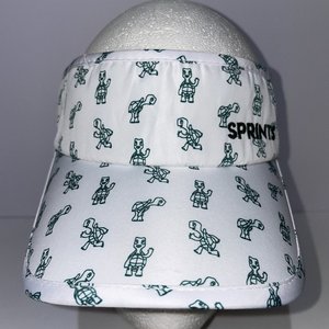 Sprints Turtles White Running Visor