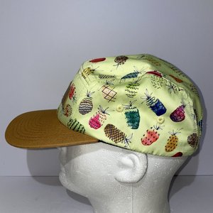 Aloha Hats Oahu Gem Co. Leather Pineapple All-Over 5 Panel Hat