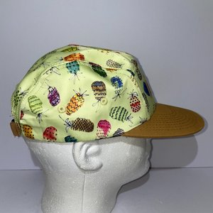 Aloha Hats Oahu Gem Co. Leather Pineapple All-Over 5 Panel Hat
