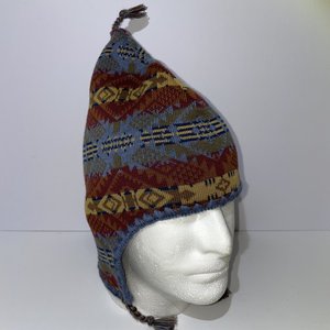 Pendleton Merino Wool Red Aztec Lightweight Ski Cap
