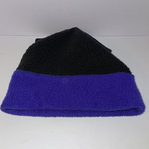 Eddy Bauer Vintage Fleece Purple Two-Tone Beanie Made in USA
