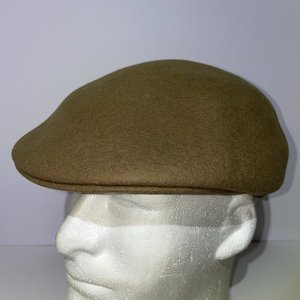 Country Gentleman London Light Brown Wool Newsboy Flat Cap Size M