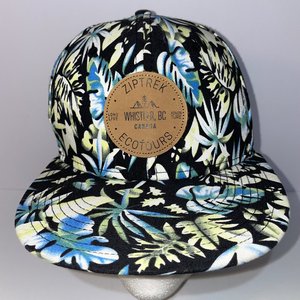 Ziptrek Ecotours Whistler Canada Floral Black Baseball Cap