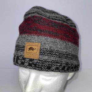 Turtlefur Lambswool Fleece Striped Aztec Beanie