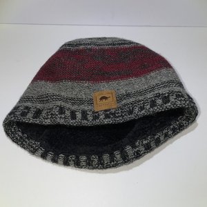 Turtlefur Lambswool Fleece Striped Aztec Beanie