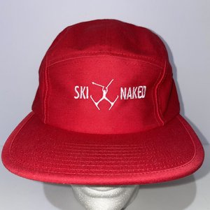 Yupoong The Classics 'Ski Naked' Red 5 Panel Hat
