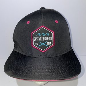 Siesta Key Surf Co. Black & Pink Baseball Cap