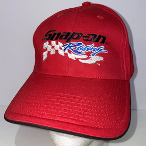 Snap-on Racing Vintage Checkered Flag Red Baseball Cap