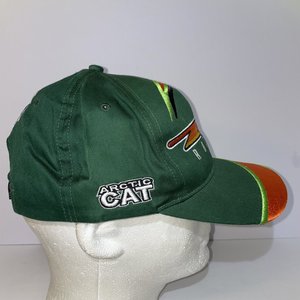 Arctic Cat Racing Vintage Swirl Green & Orange Baseball Cap