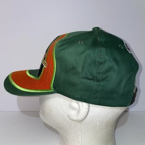 Arctic Cat Racing Vintage Swirl Green & Orange Baseball Cap