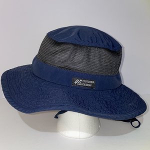 Dorfman Outdoor Design Vintage Blue Chinstrap Breathable Boonie Hat Size M