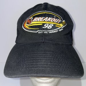 American Needle Hockey Breakout 1998 NHL Off-Ice Black Baseball Cap Strapback