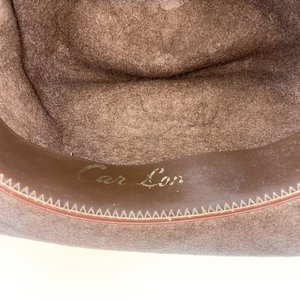 Car-Lop Vintage Cattlemen Taco Brown Felt Cowboy Hat Size 6 7/8