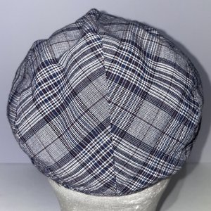Stefano Italy Gray Tartan Flat Cap Size 60