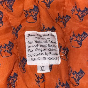 Mad Bomber Rabbit Fur Red Plaid Trapper Hat Size XL