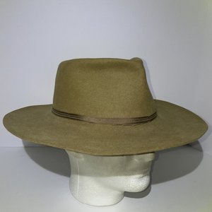 Akubra Australia Snowy River Sandy Brown Pure Fur Felt Cowboy Hat Size 7 3/8