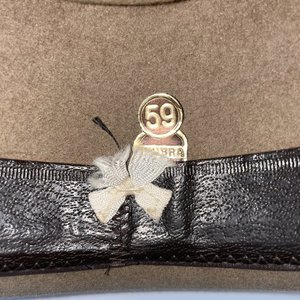 Akubra Australia Snowy River Sandy Brown Pure Fur Felt Cowboy Hat Size 7 3/8