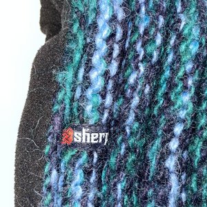 Sherpa Adventure Gear Blue & Black Aztec Wool Knit Beanie Made in Nepal
