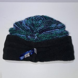 Sherpa Adventure Gear Blue & Black Aztec Wool Knit Beanie Made in Nepal