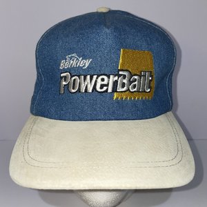 PowerBait Fishing Vintage Denim Snapback Cap Blue