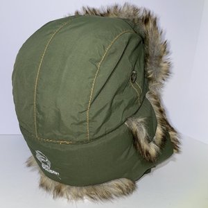 Mad Bomber Olive Green Faux Fur Trapper Hat Size L