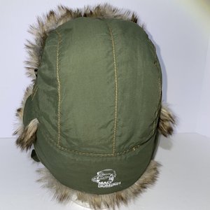 Mad Bomber Olive Green Faux Fur Trapper Hat Size L