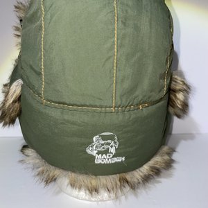 Mad Bomber Olive Green Faux Fur Trapper Hat Size L