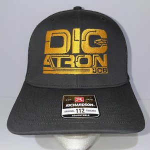 Monster Jam JCB DIGatron Black Trucker Hat