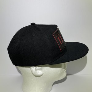 Damp Lush Parental Advisory Snapback Hat Rubber Graphic Black Explicit Content