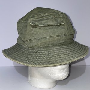 Dorfman Pacific Vintage Stash Pocket Fishing Bucket Hat Olive Green Size L/XL