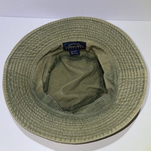 Dorfman Pacific Vintage Stash Pocket Fishing Bucket Hat Olive Green Size L/XL