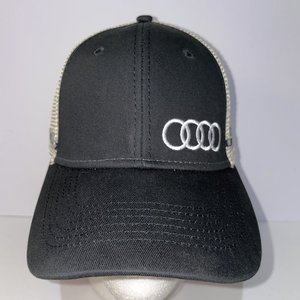 Audi Official 4-Ring Black Trucker Hat