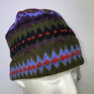 Aztec Fleece Lined Beanie Size M Made in USA