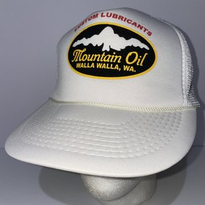 Mountain Oil Lubricants Vintage Otto Walla Walla WA White Trucker Hat
