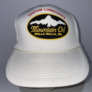 Mountain Oil Lubricants Vintage Otto Walla Walla WA White Trucker Hat