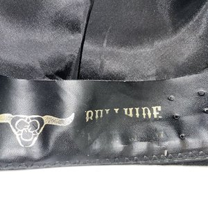 Bullhide Hats 6X Boulder Felt Black Cattleman Curled Cowboy Hat Size 7 1/2