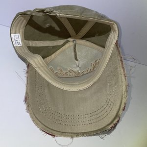 Black Rebel 'Indian Dakota' Brown Distressed Cotton Baseball Cap