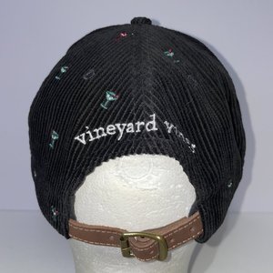 Vineyard Vines Black All-Over Corduroy Baseball Cap