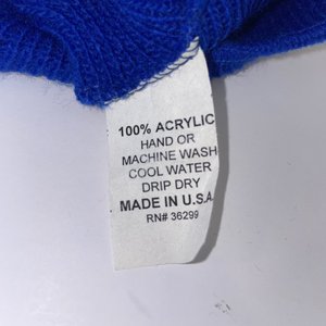 Vintage Ski-Mask Beanie Blue & Black Made in USA
