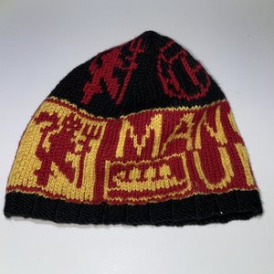 Manchester United Devil Fork Wool Knit Skull Beanie Size S