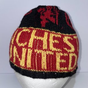 Manchester United Devil Fork Wool Knit Skull Beanie Size S