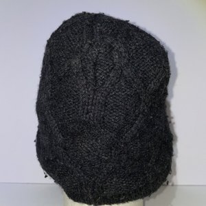 Patagonia Charcoal Merino Wool Cable Knit Short Brim Women's Beanie