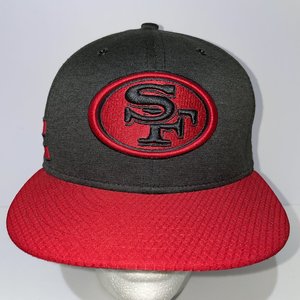 New Era 59Fifty San Francisco 49ers Red Striped Baseball Cap Size 7 1/2